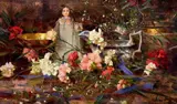 Richard Schmid, Carnation and Gold, Oil on canvas