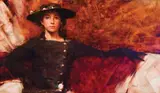 Richard Schmid, Lady In Black, Oil on board