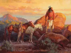 Roy Andersen, Apache Sentinel, Oil on canvas