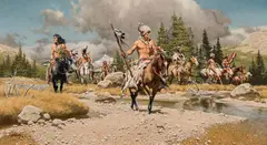 Frank McCarthy, In The Land of the Soaring Eagles, Oil on canvas