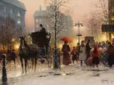 G. Harvey, Soft Lights on Winer Snow, Oil on canvas