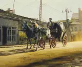 Clark Hulings, Konya Carriage, Oil on canvas