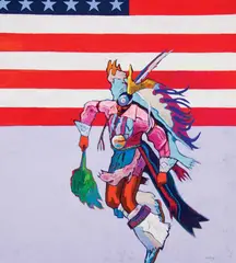 John Nieto, Dancing in Two Worlds, Acrylic on canvas