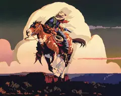Billy Schenck, Blood on the Horizon, Oil on canvas