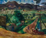 Maurice Freedman, Road to Santa Fe, Oil on canvas