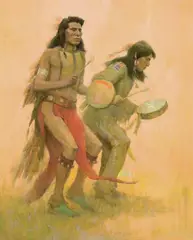 Kenneth Riley, Dancing Drums, Oil on canvas