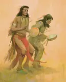 Kenneth Riley, Dancing Drums, Oil on canvas