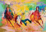 LeRoy Neiman, Bulldogging, Oil on board