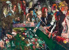 LeRoy Neiman, Vegas Craps, Oil on canvas
