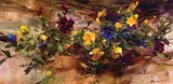 Richard Schmid, Pansies, Oil on canvas