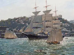 Christopher Blossom, Down-Easter, Oil on board