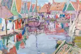 Leon Gaspard, Untitled (Canal), Oil on board