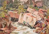 Ward Lockwood, Flying Fish, Watercolor