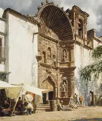 Clark Hulings, The Ringing Bell (Nuestra Señora de la Salud), Oil on canvas