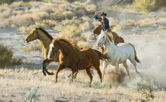 Tom Browning, Out of the Draw, Oil on board