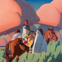 Logan Maxwell Hagege, Between the Sage and the Sky, Oil on linen mounted to board