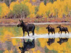 Tucker Smith, Still Water Reflections, Oil on canvas mounted to board
