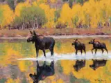 Tucker Smith, Still Water Reflections, Oil on canvas mounted to board