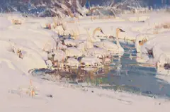 James Morgan, Spring Creek, Oil on canvas