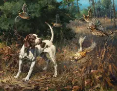 Luke Frazier, In the Thick of It, Oil on board