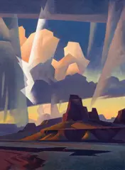 Sundown Strike by Ed Mell, Oil on linen, sold Apr 2026