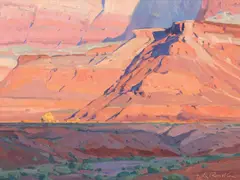 G. Russell Case, Up Close and Personal, Oil on canvas mounted to board