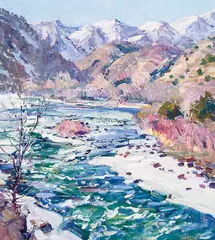Walt Gonske, Headwaters of the Arkansas, Oil on linen