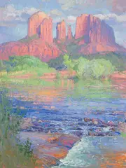 Curt Walters, Oak Creek Crossing, Oil on canvas