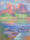 Curt Walters, Oak Creek Crossing, Oil on canvas