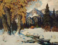 Fremont Ellis, The First Snow, Oil on canvas