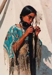 Ray Swanson, Sioux Princess, Oil on canvas