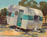 Dennis Ziemienski, Ranch Trailer, Oil on canvas