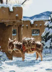 George Hallmark, Winter's Blanket, Oil on board