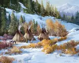 Joni Falk, Souvenirs in the Wilderness, Oil on board