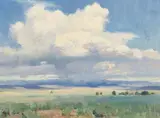 Jim Norton, Cloud Study, Oil on board