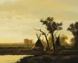 Michael Coleman, Golden Camp, Oil on board