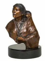 Study for Shoshone Mother (Sacajawea Study) by Glenna Goodacre, Bronze, cast 82/99, sold Apr 2026