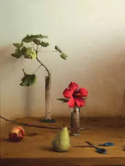 Daniel Sprick, Hibiscus, Oil on board