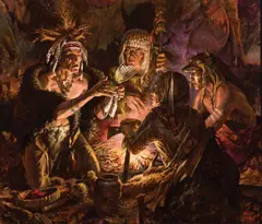 William Ahrendt, The Medicine Man, Oil on canvas