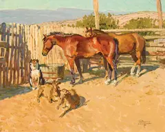Robert Lougheed, A Tesuque Afternoon, Oil on board