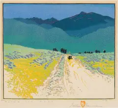 Bound for Taos by Gustave Baumann, Woodblock print, 40/120, sold Apr 2026
