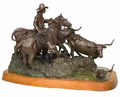 Joe Beeler, The Crossing, Bronze, cast 9/30