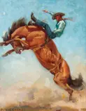 Olaf Wieghorst, Good Chance, Oil on canvas mounted to board