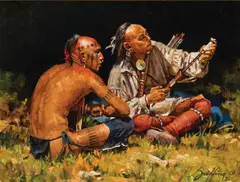 Robert Griffing, A Gift to His Father, Oil on linen mounted to board