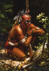 Robert Griffing, Lying in Wait, Oil on board
