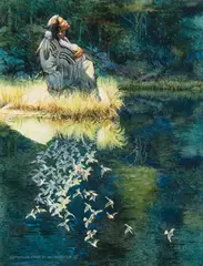 Bev Doolittle, Reflection, Watercolor