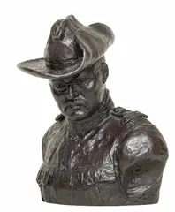 Alexander Phimister Proctor, Bust of Teddy Roosevelt, Bronze, cast 5/50