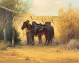G. Harvey, Shadows of Santa Fe, Oil on canvas