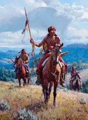 Martin Grelle, Cheyenne in the Black Hills, Oil on linen