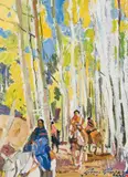 Jerry Jordan, The Aspen Rise In Prayer, Oil on board
